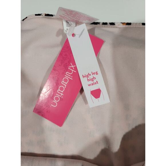 Xhilaration Juniors High-Leg High-Waist Animal Print Bikini Bottoms – 24W/26W - Picture 7 of 10